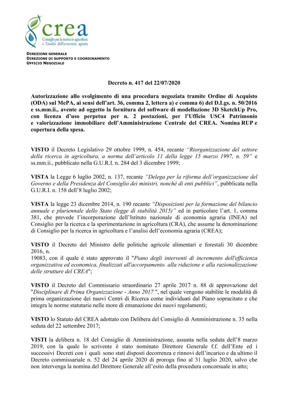 Dettaglio ricerca - CREA