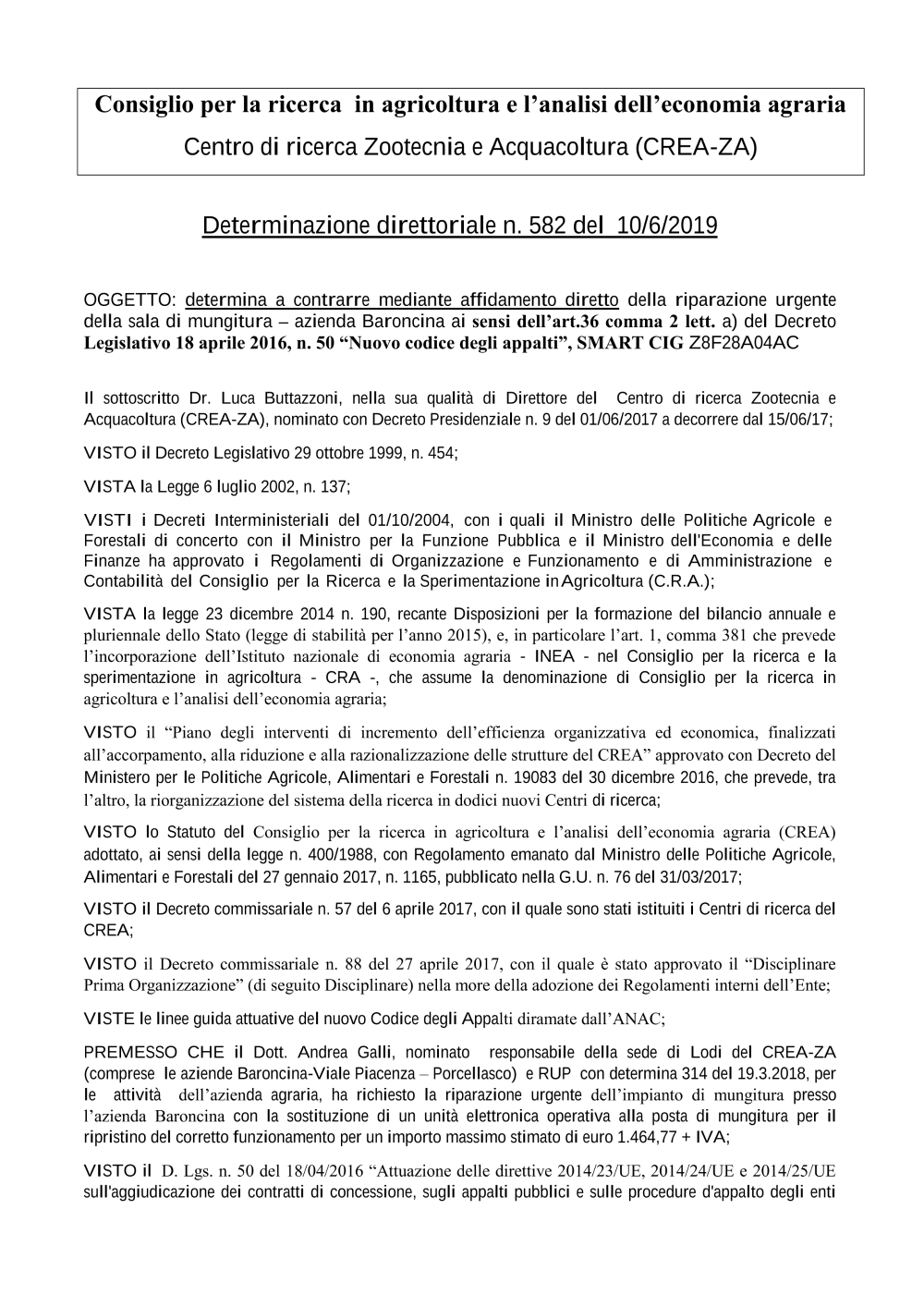 Dettaglio Ricerca Crea