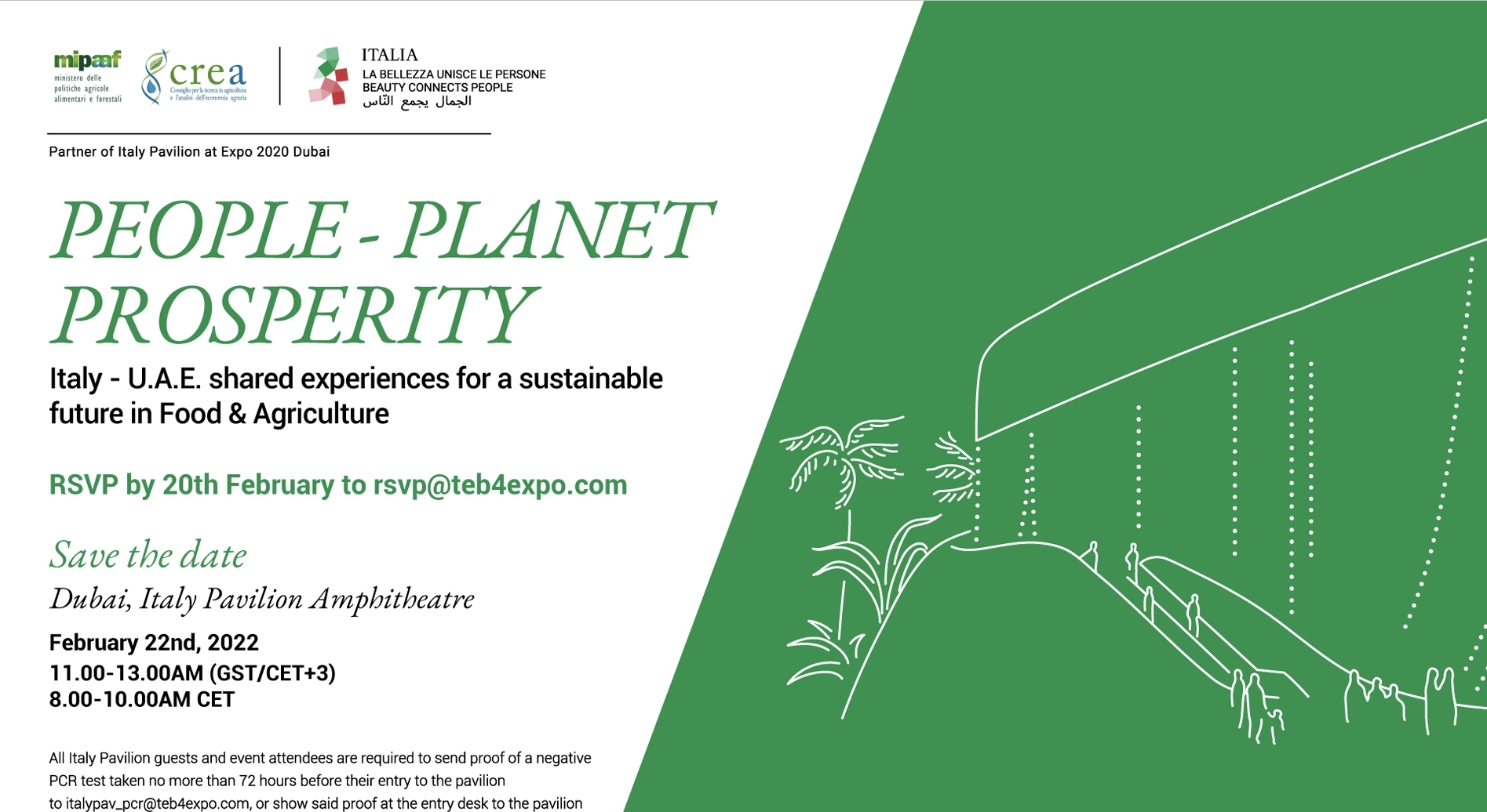 Expo di Dubai: domani il CREA con il Mipaaf per portare l'innovazione in agrifood