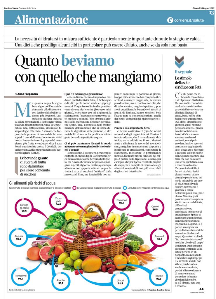 L'importanza dell'idratazione nella stagione estiva