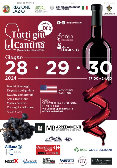 Tutti giù in Cantina 2024: torna il Festival della Cultura del Vino