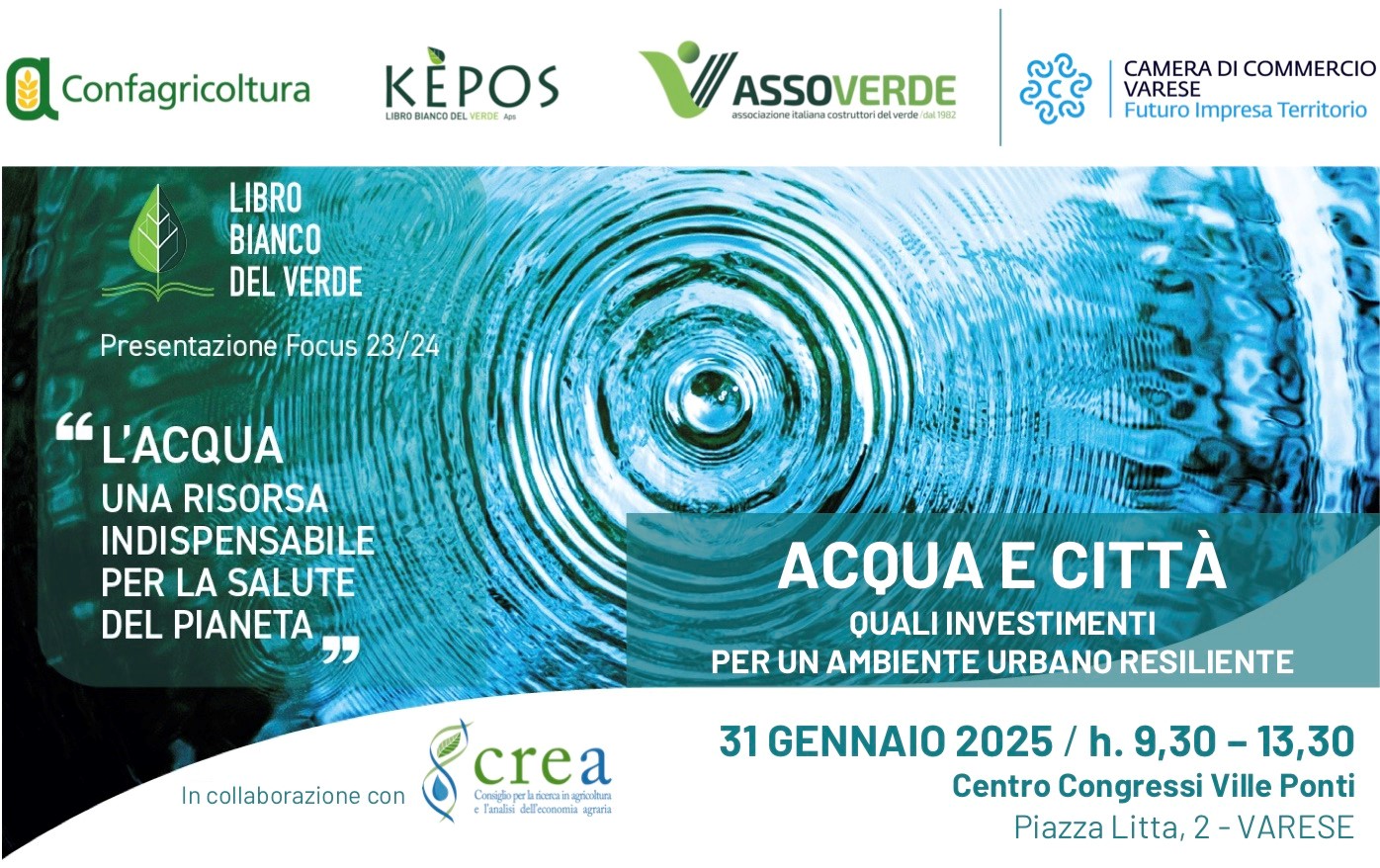 Acqua e città: quali investimenti per un ambiente urbano resiliente