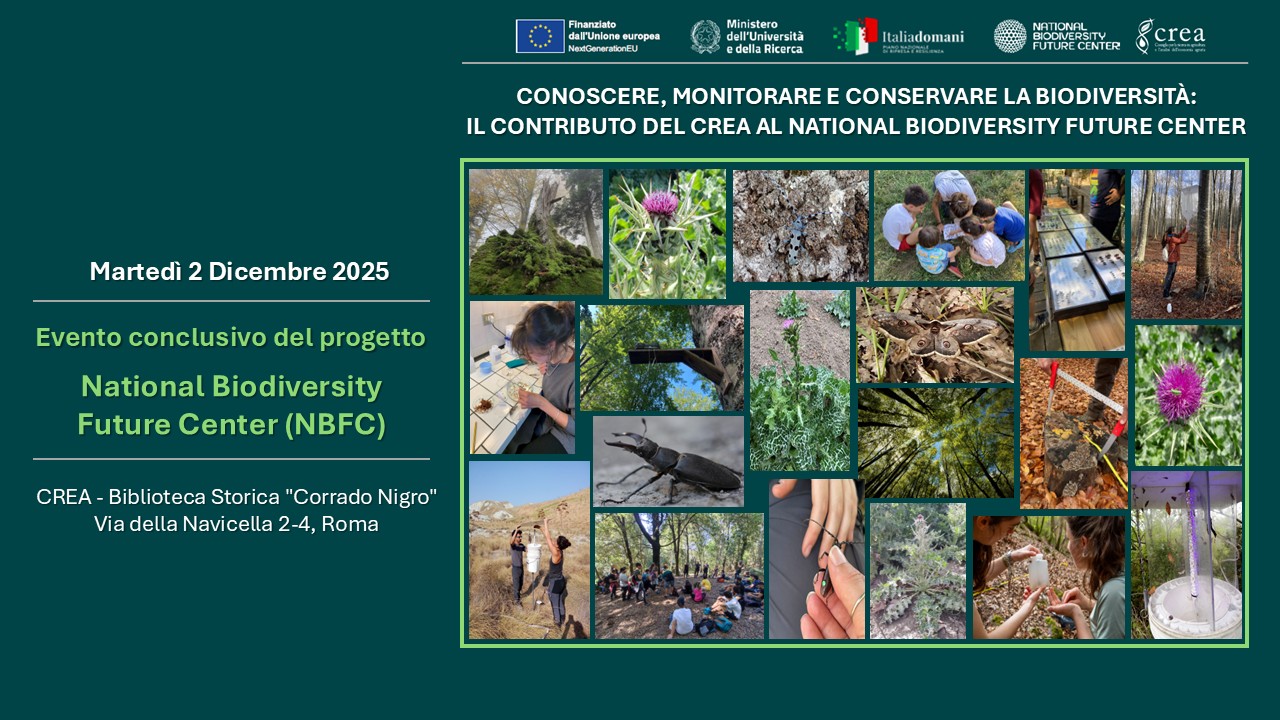 Save the Date – Convegno conclusivo del Progetto PNRR NBFC – Spoke 3, di cui il CREA è partner