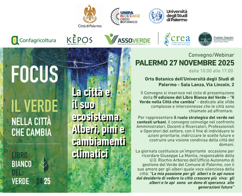 LIBRO BIANCO DEL VERDE, la città e il suo ecosistema: alberi, pini e cambiamenti climatici