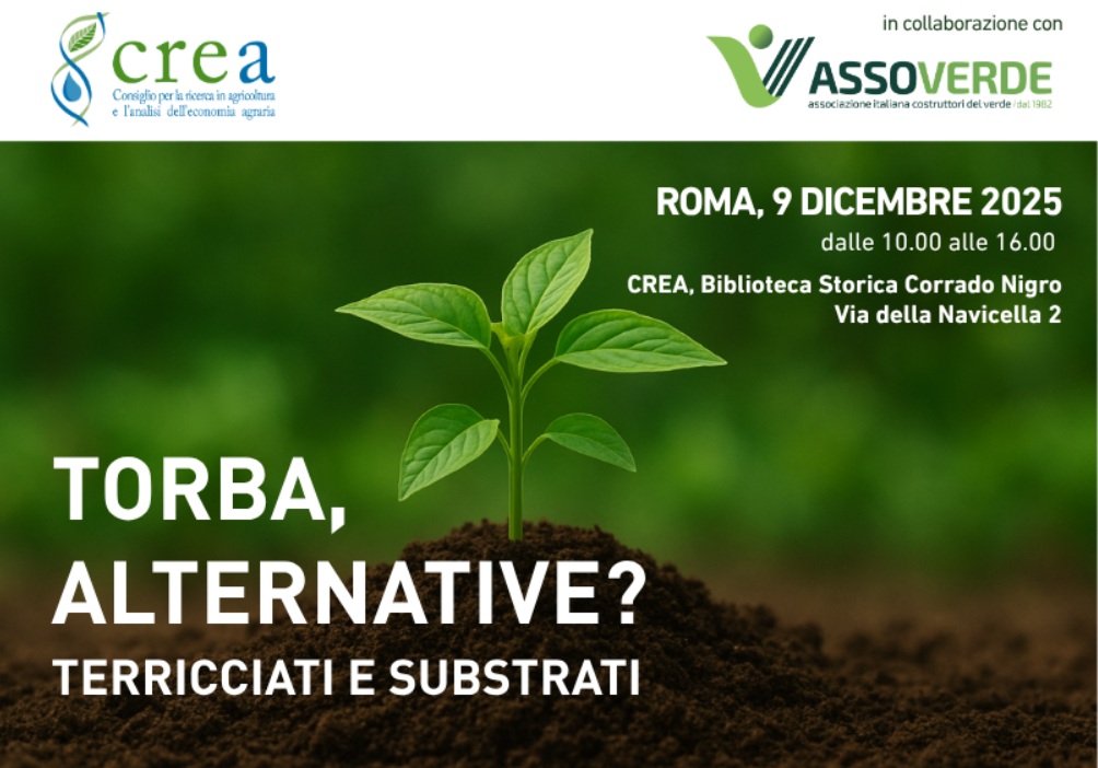CREA e Assoverde: "Torba, alternative? Terricciati e substrati"
