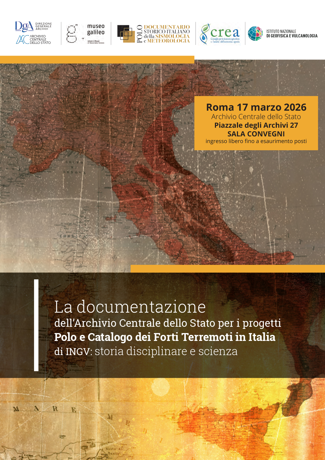 Sismologia e meteorologia storica: il contributo del CREA al Polo Documentario nazionale