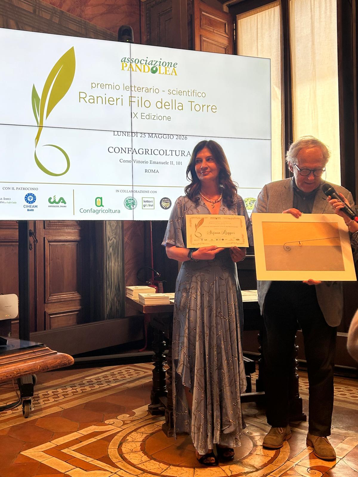 Premio Ranieri Filo della Torre 2026: riconoscimento a Stefania Ruggeri direttrice del CREA Alimenti e Nutrizione