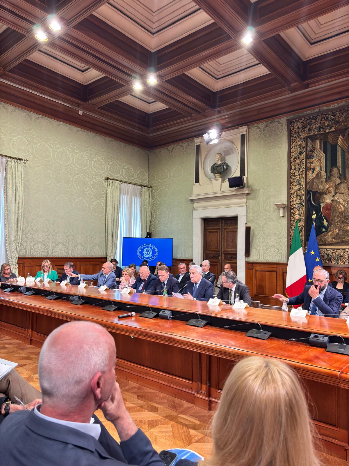 Il Presidente Rocchi alla riunione della Cabina di Regia del Piano Mattei