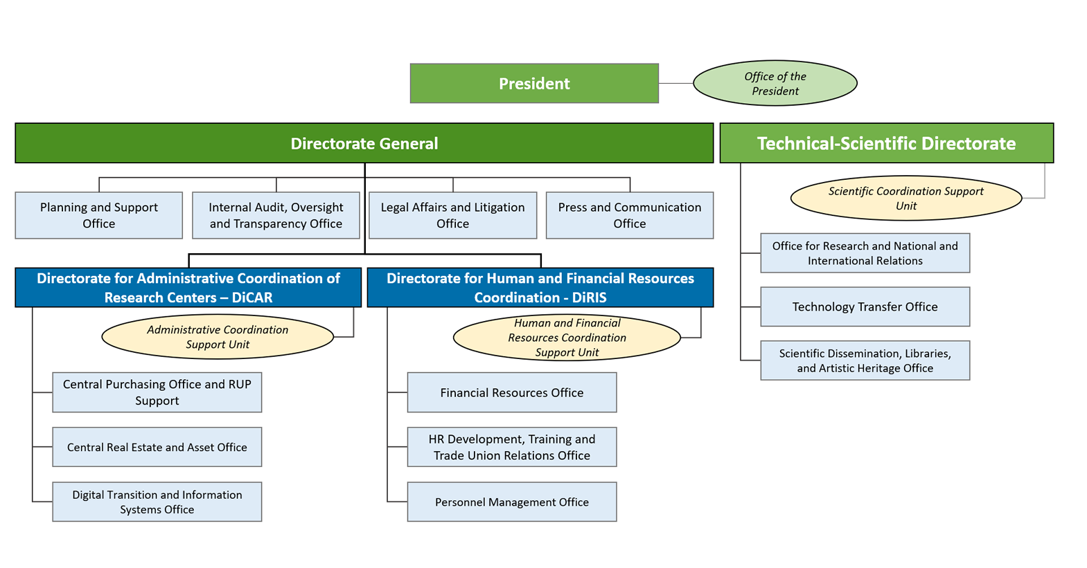 Administrative organization chart
