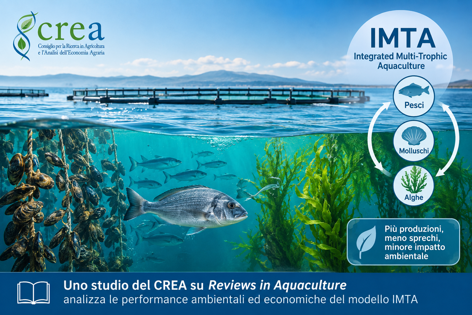 Acquacoltura integrata: uno studio del CREA sulla sostenibilità
