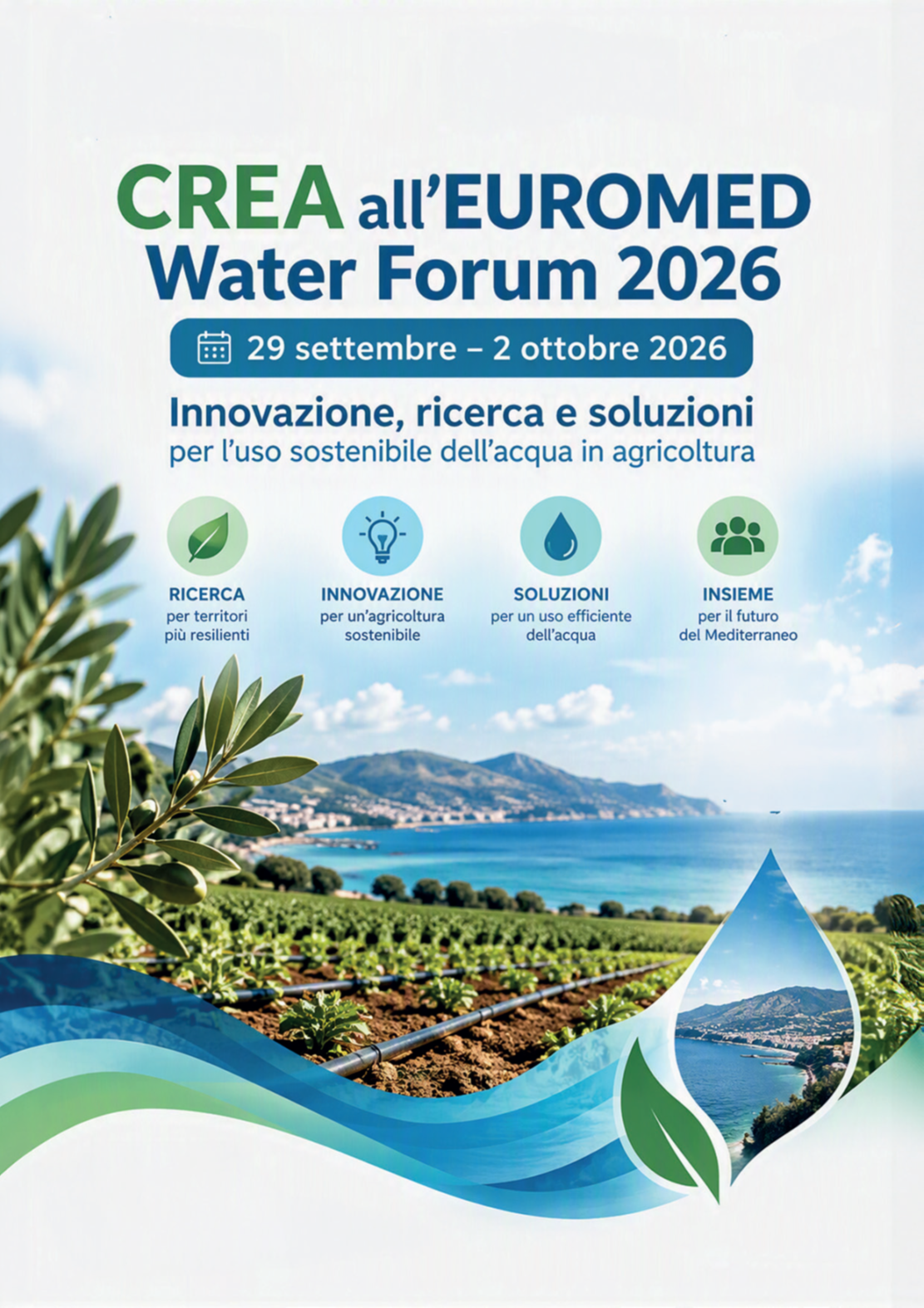 Il CREA al Forum Euromediterraneo dell’Acqua 2026