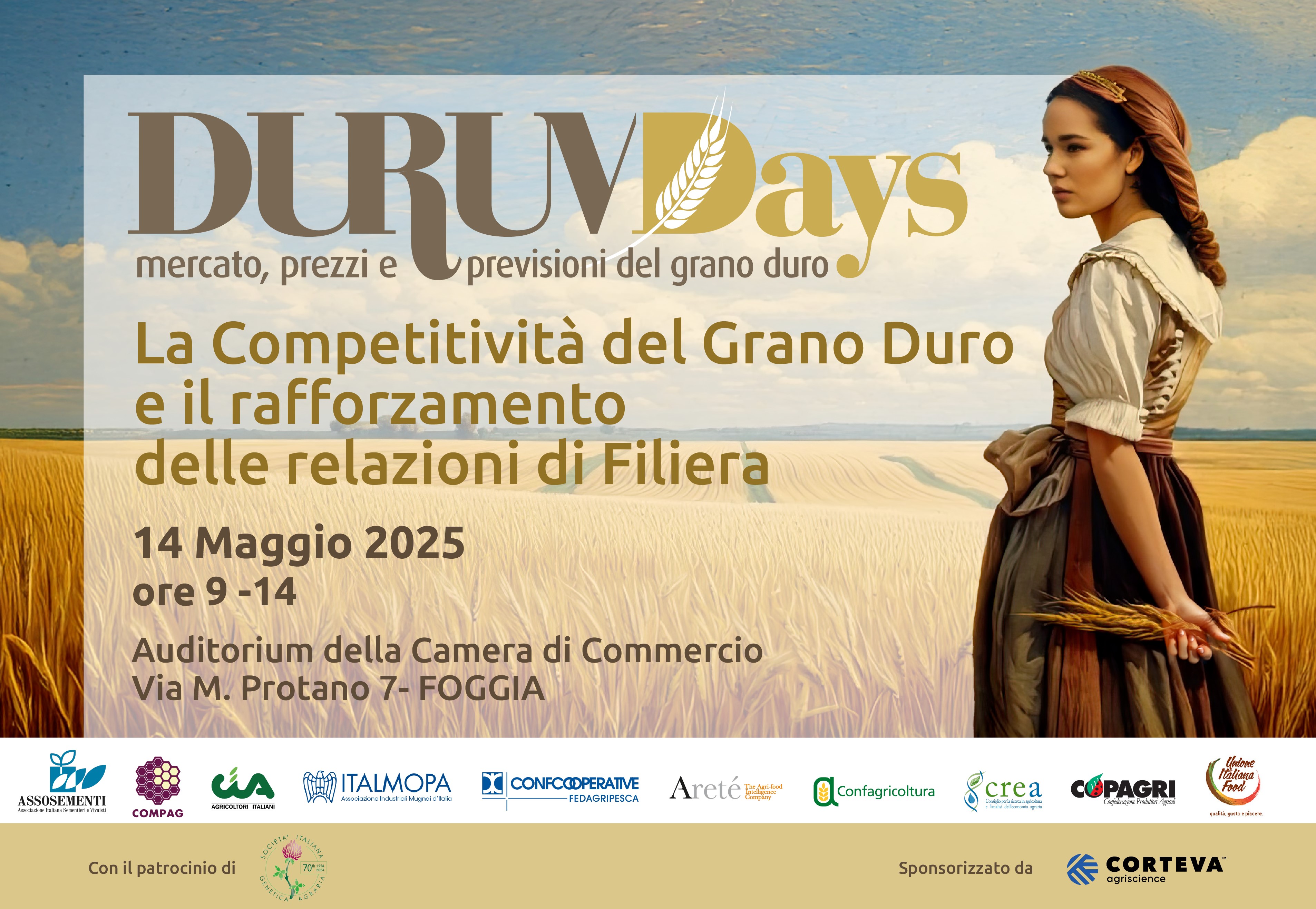 GRANO, IL 14 MAGGIO A FOGGIA TORNANO I DURUM DAYS
