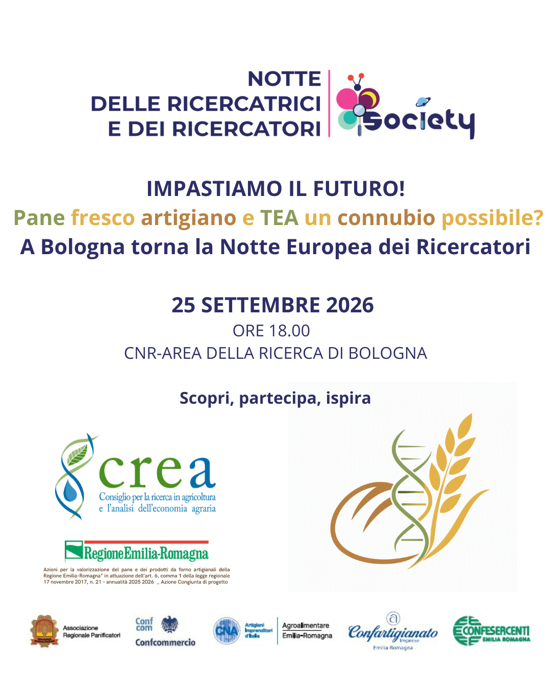 NOTTE EUROPEA DEI RICERCATORI 2026: TEA E PANE UN CONNUBIO POSSIBILE?
