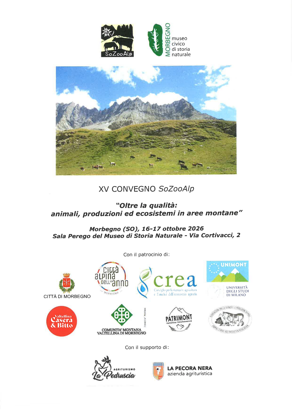 XV CONVEGNO SoZooAlp