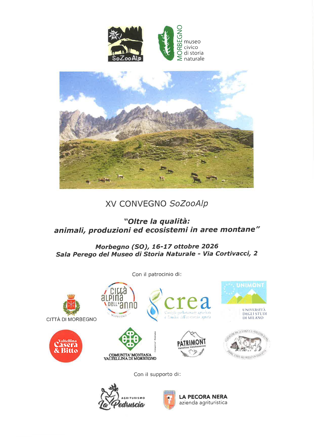 XV CONVEGNO SoZooAlp