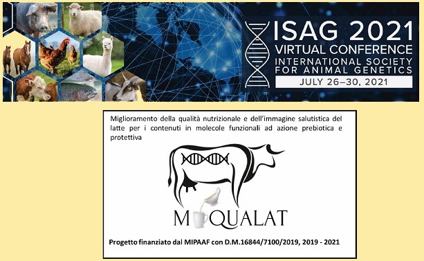 ISAG 2021 CONFERENZA VIRTUALE - International society for animal genetics - Luglio 26-30, 2021