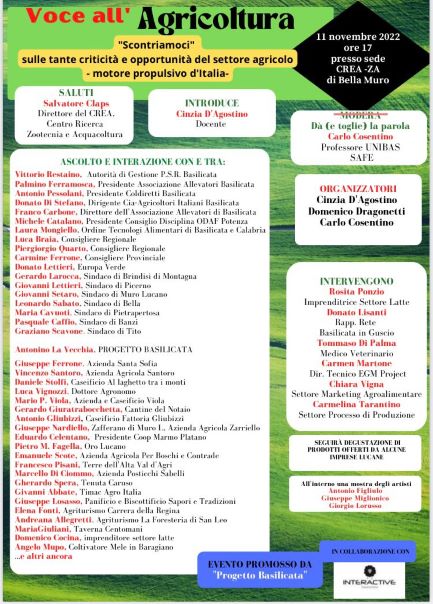 CREA Zootecnia e Acquacoltura di Bella (PZ) – Voce all’Agricoltura