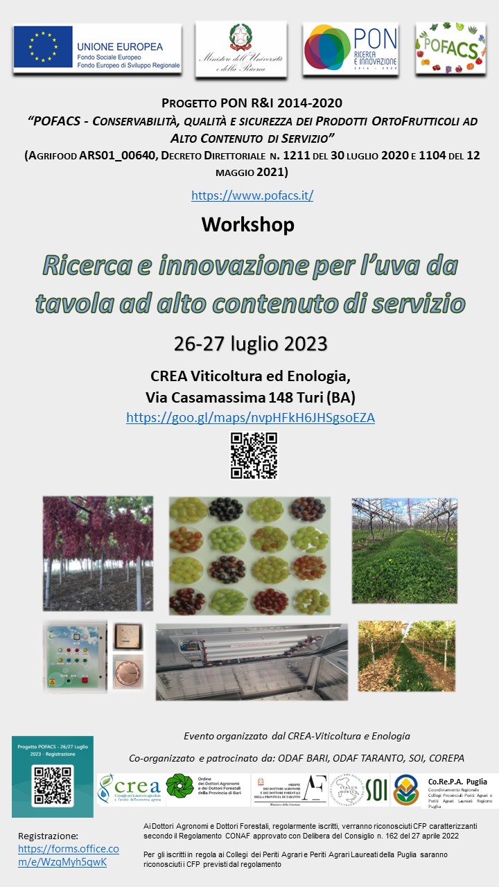 Immagine locandina workshop POFACS