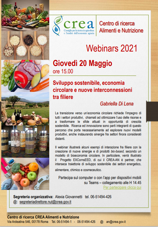 Webinar 2021-Sviluppo sostenibile, economia circolare e nuove interconnessioni tra filiere
