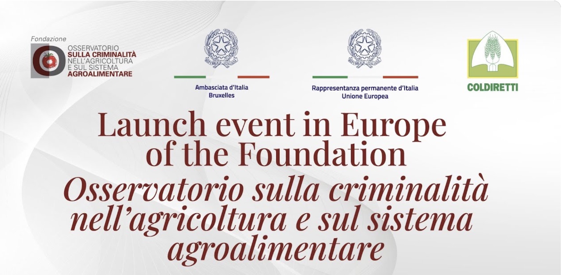 Presentazione del “Progetto Europa” dell’Osservatorio sulla Criminalità in Agricoltura e sul Sistema Agroalimentare, di Coldiretti