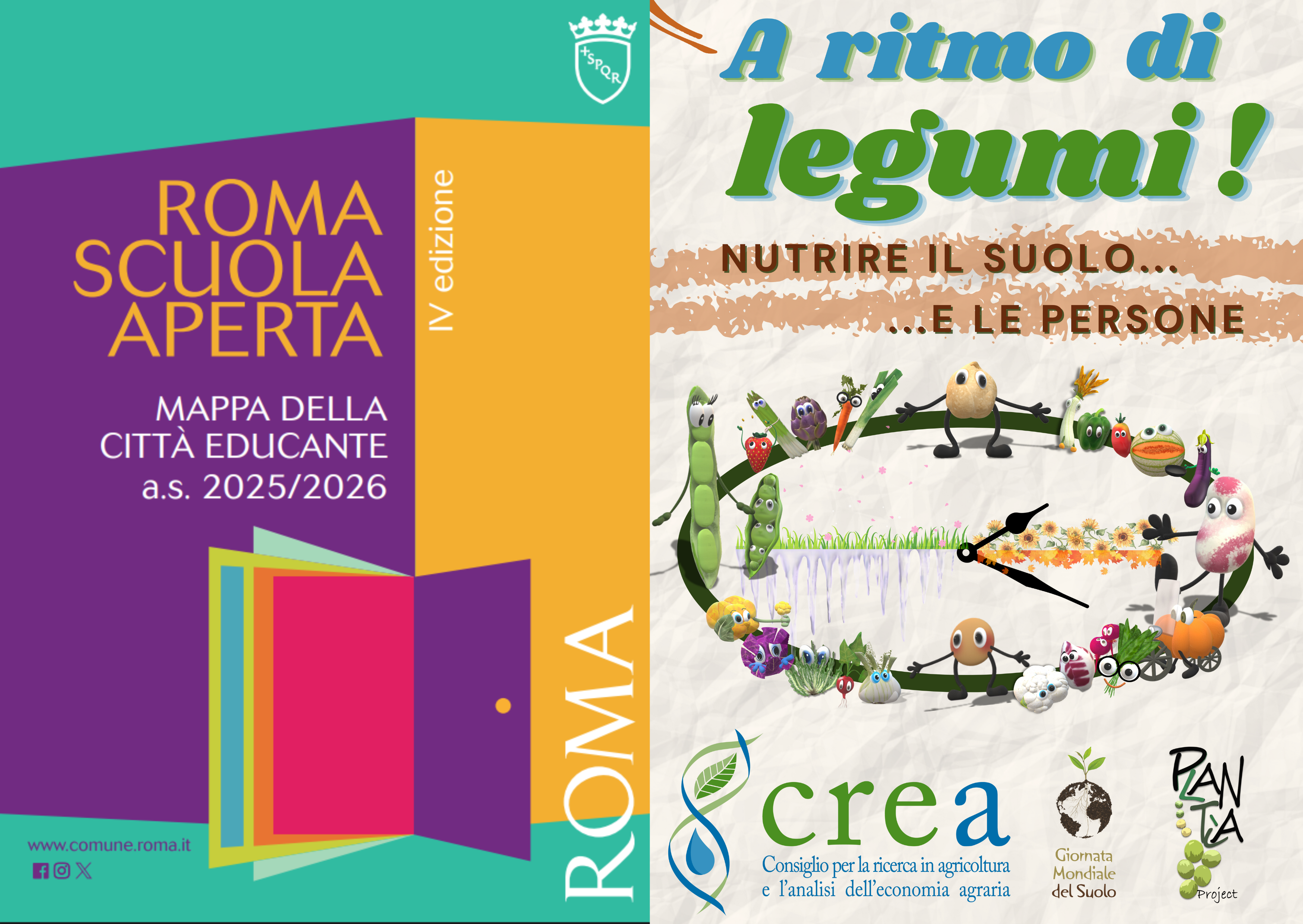 Il CREA Alimenti e Nutrizione celebra la Giornata Mondiale del Suolo FAO con il laboratorio “A ritmo di Legumi” per la IV edizione della Mappa della Città Educante del Comune di Roma