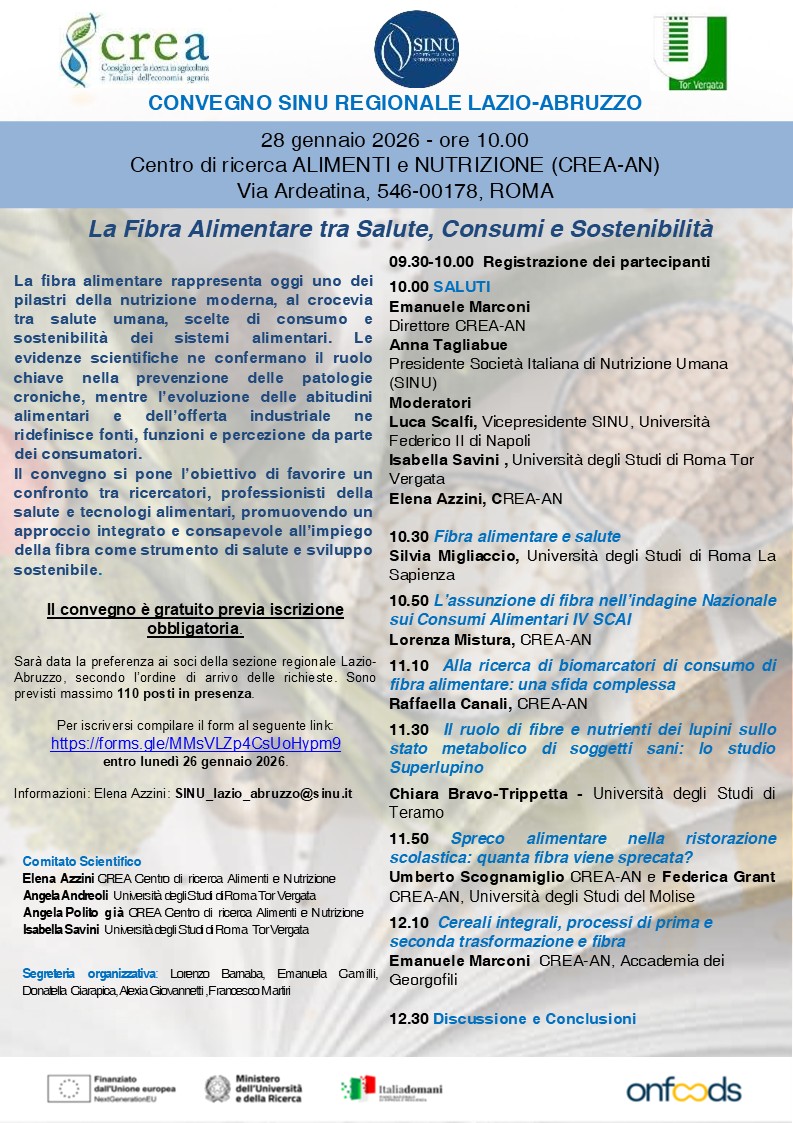 La Fibra Alimentare tra Salute, Consumi e Sostenibilità