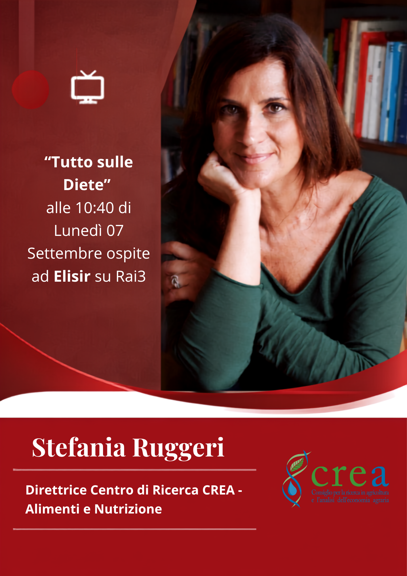 Tutto sulle Diete - Stefania Ruggeri in diretta ad ELISIR Rai3