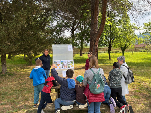 Foto dei bambini durante i laboratori 