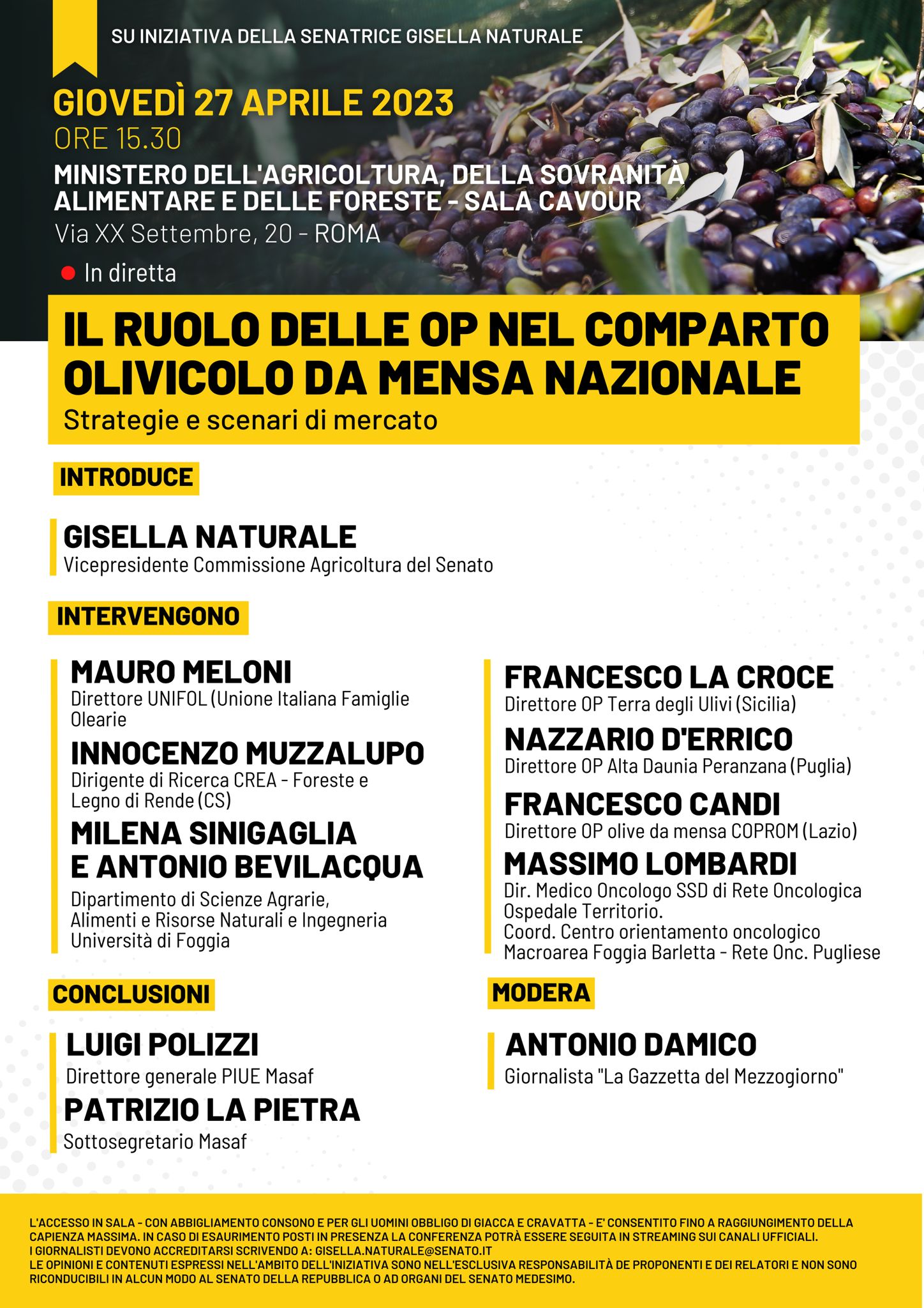 Il ruolo delle OP nel comparto olivicolo da mensa nazionale: Strategie e scenari di mercato