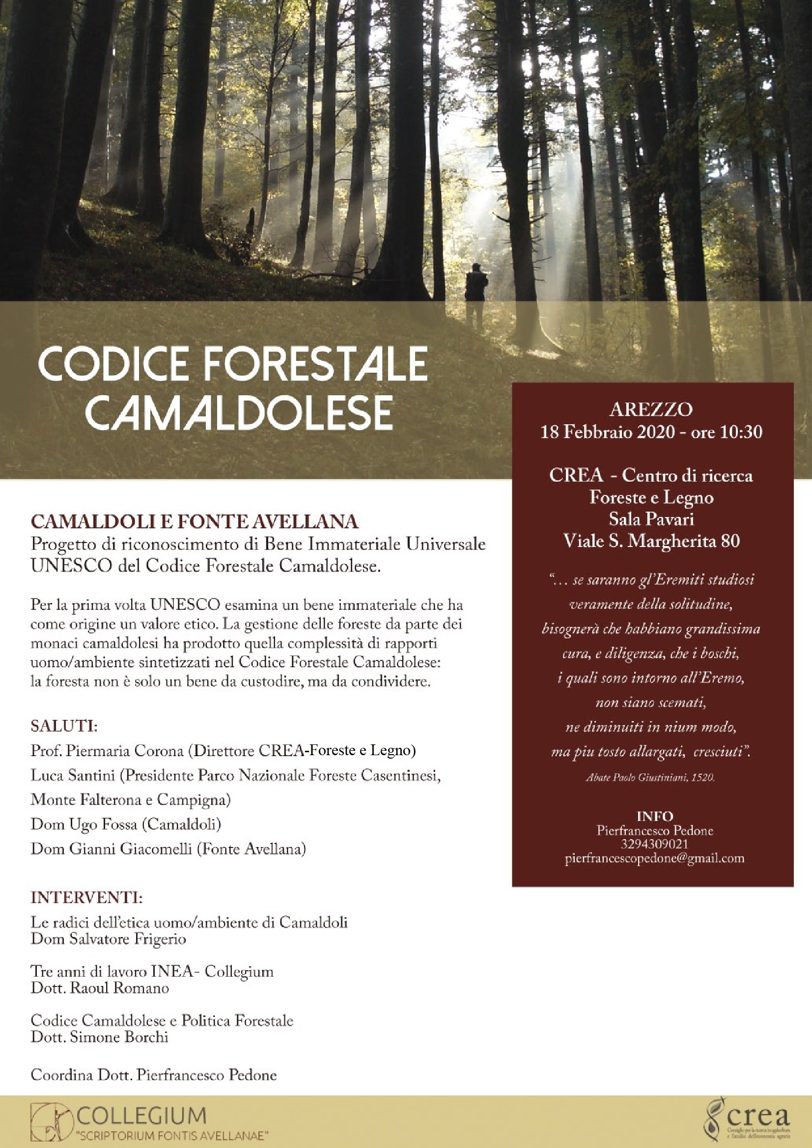 Codice forestale Camaldolese e Fonte Avellana