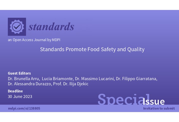 Ricercatori CREA tra i Guest Editors di uno Special Issue per la rivista “MDPI Standards”