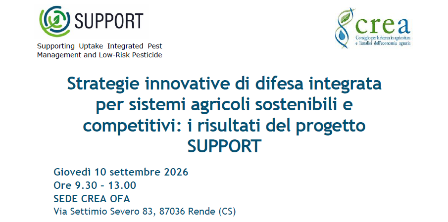 Strategie innovative di difesa integrata per sistemi agricoli sostenibili e competitivi: i risultati del progetto SUPPORT