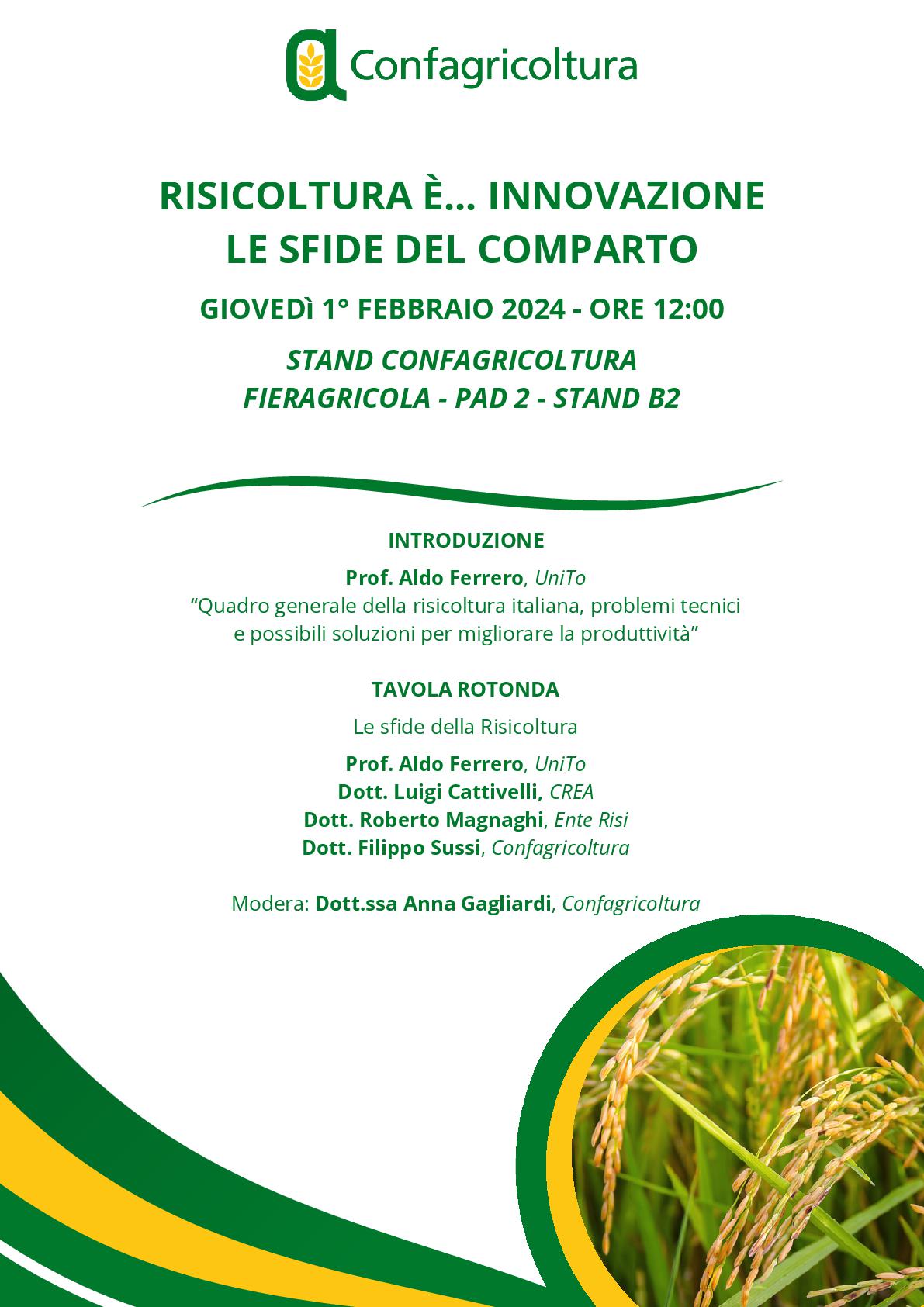 RISICOLTURA È… INNOVAZIONE LE SFIDE DEL COMPARTO