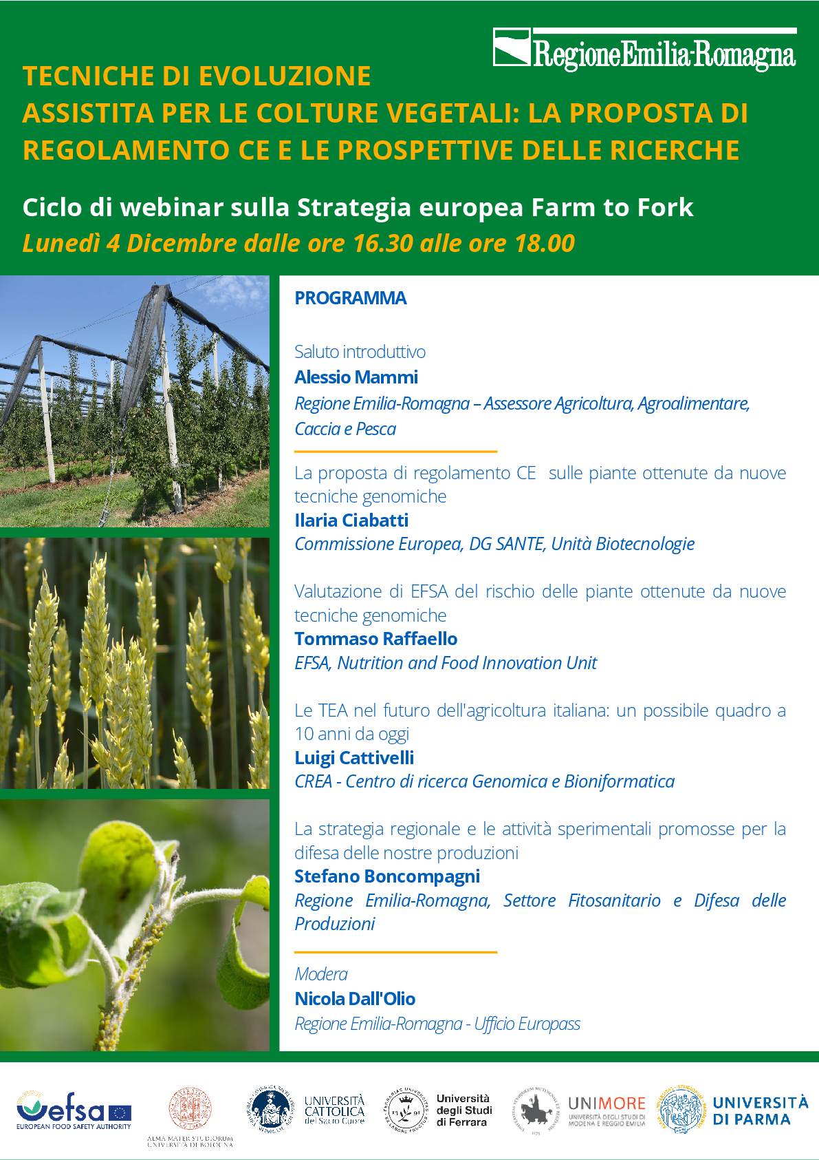 TECNICHE DI EVOLUZIONE ASSISTITA PER LE COLTURE VEGETALI: LA PROPOSTA DIREGOLAMENTO CE E LE PROSPETTIVE DELLE RICERCHE
