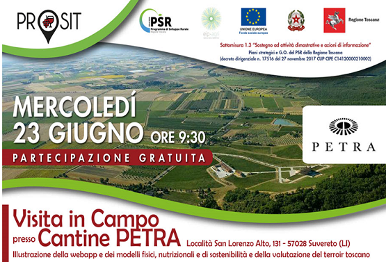 Il CREA, partner del gruppo operativo PROSIT - PSR Toscana, partecipa alla visita in campo organizzata presso le Cantine PETRA