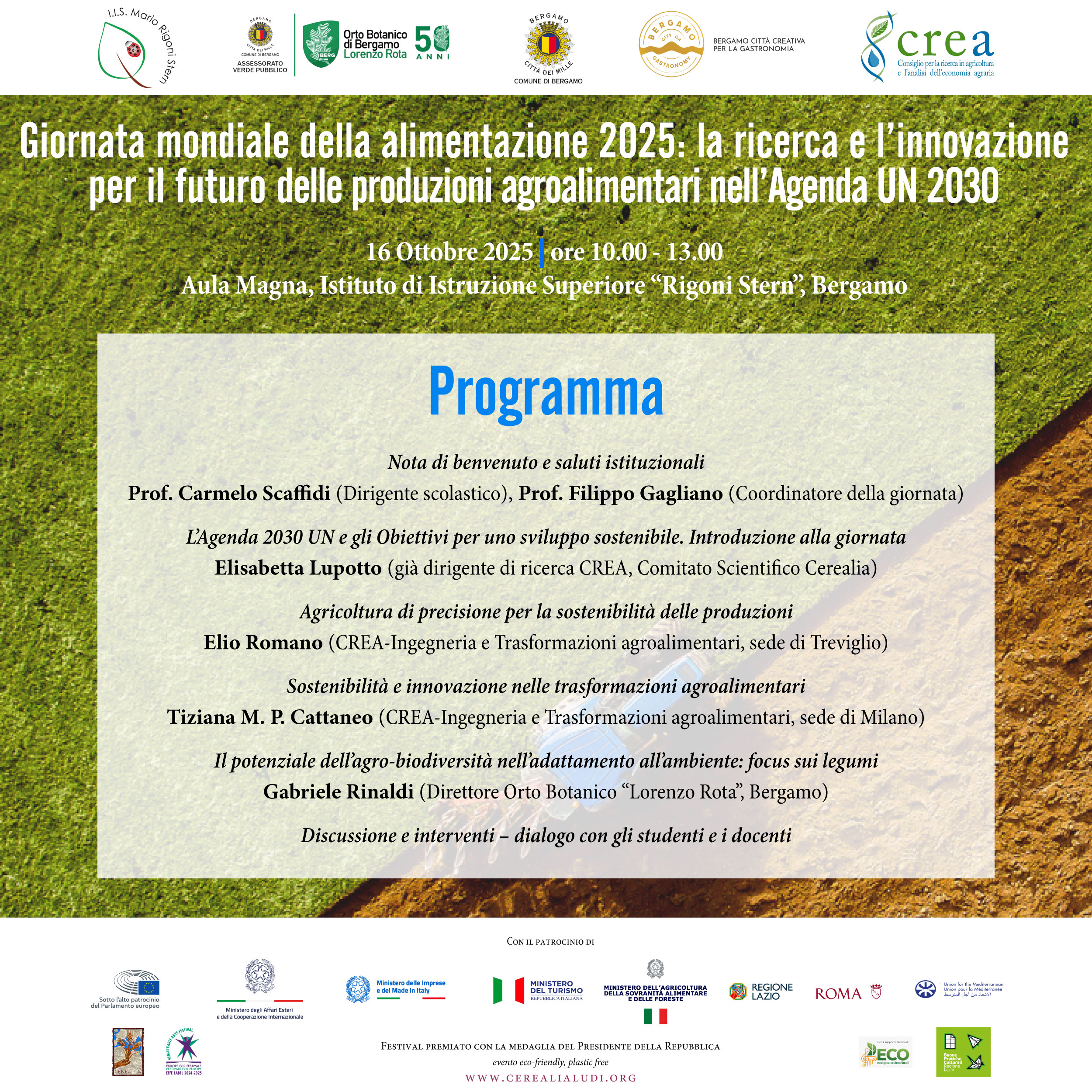 Il CREA per la Giornata mondiale della alimentazione 2025