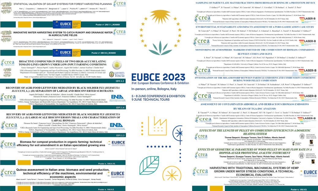 Il CREA Ingegneria e Trasformazioni agroalimentari all’European Biomass Conference and Exhibition 2023
