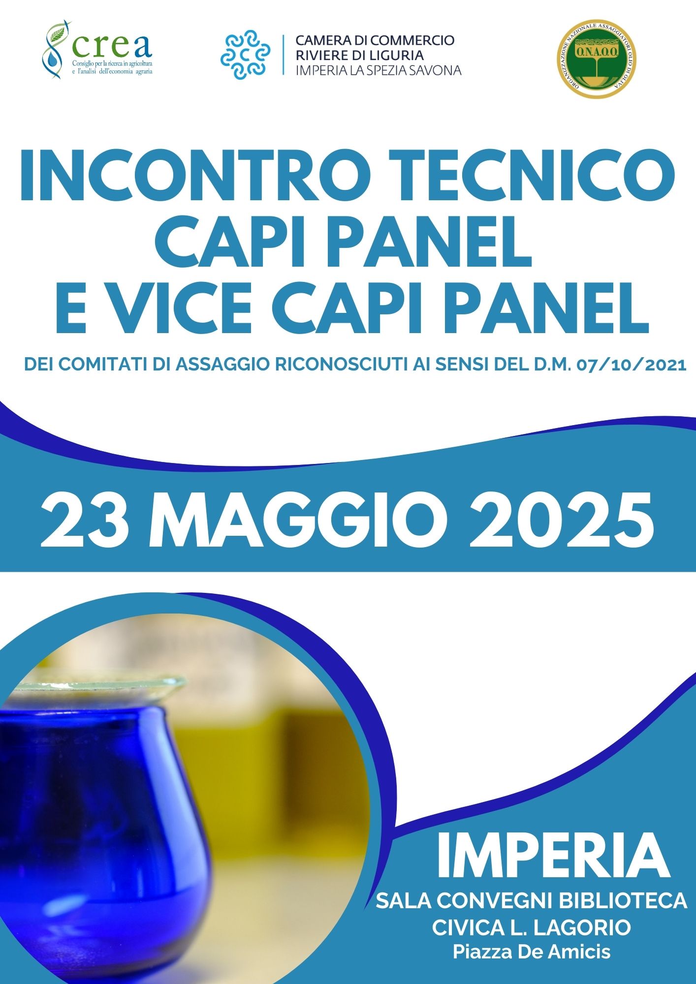 Incontro tecnico di armonizzazione per capi panel e vice capi panel dei comitati di assaggio di olio di oliva