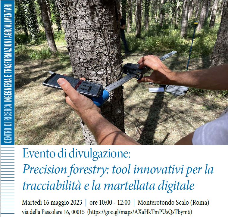 Evento di divulgazione: “Precision forestry: tool innovativi per la tracciabilità e la martellata digitale