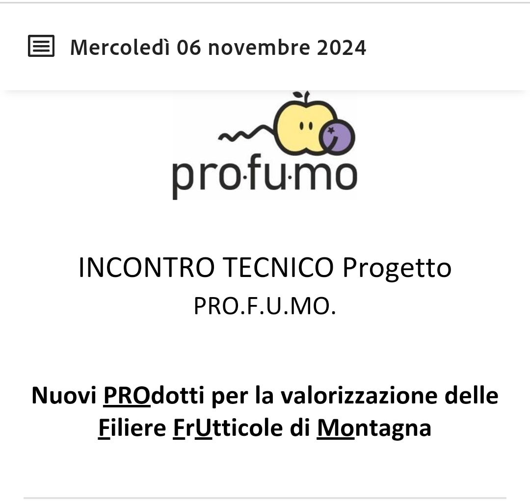 Incontro tecnico e visita in campo progetto PROFUMO