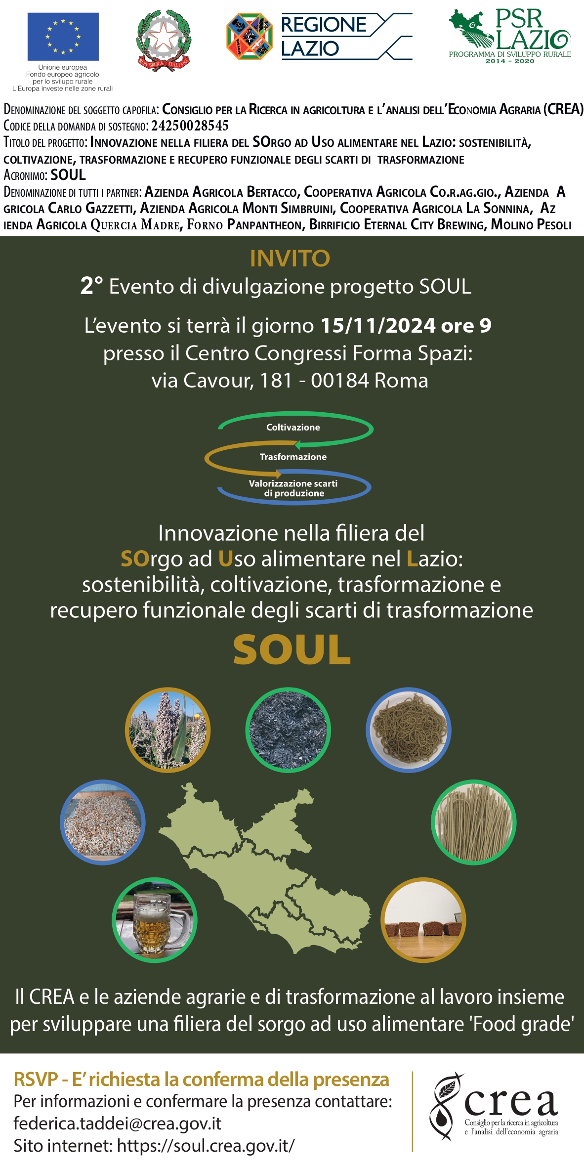 Progetto SOUL Innovazione Nella Filiera Del SOrgo Ad Uso Alimentare 