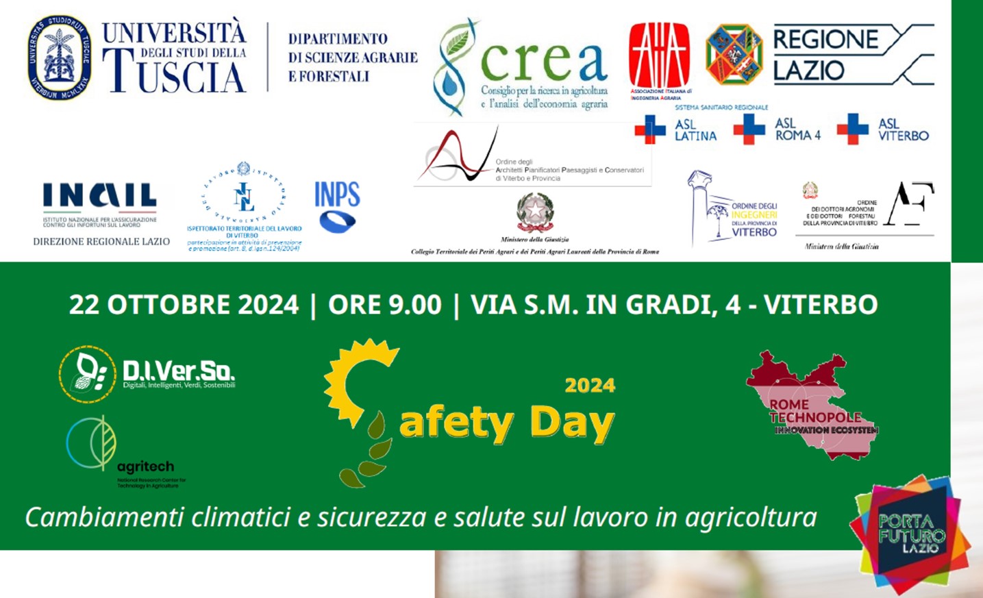 Safety Day 2024: Cambiamenti climatici, sicurezza e salute sul lavoro in agricoltura
