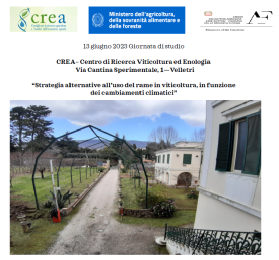 Giornata di studio: Strategia alternative all’uso del rame in viticoltura in funzione dei cambiamenti climatici