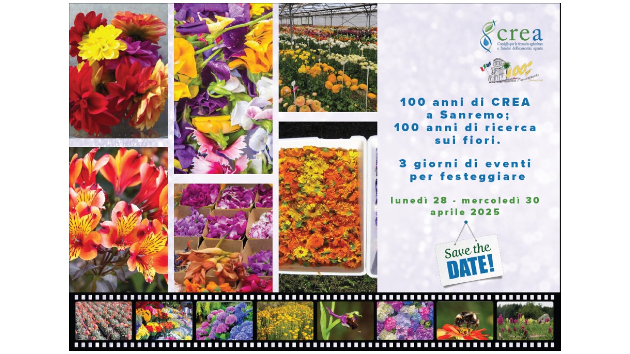 100 ANNI DI CREA A SANREMO, 100 ANNI DI RICERCA SUI FIORI