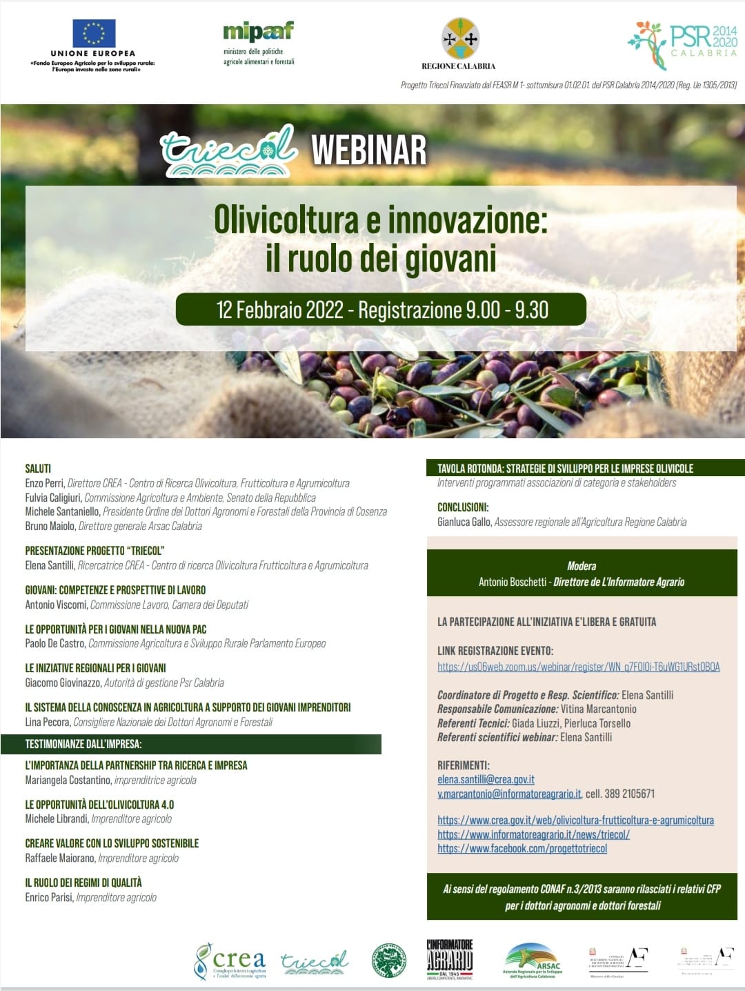 Il ruolo dei giovani e dell’innovazione tecnologica per un’olivicoltura moderna, redditiva e sostenibile