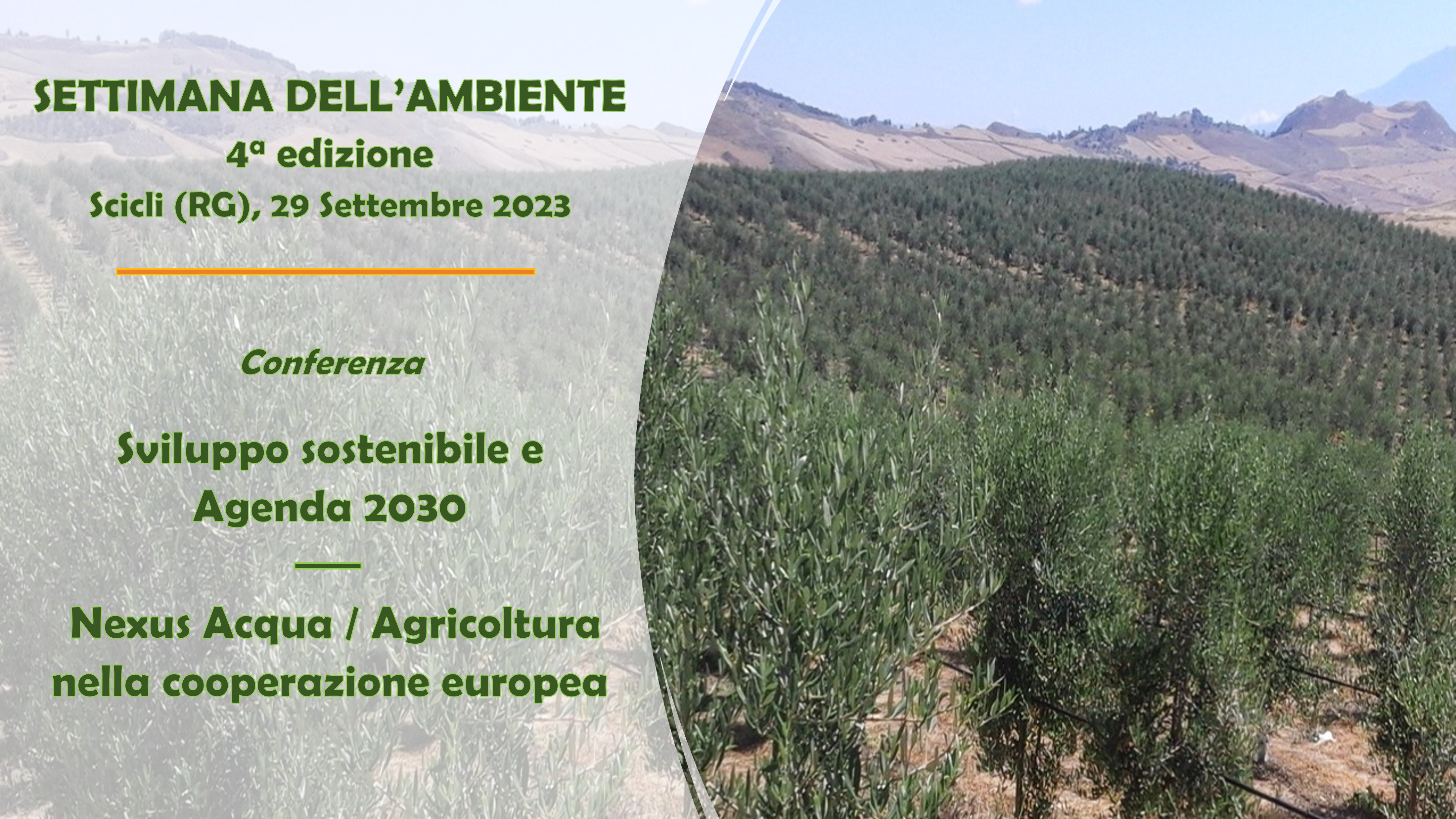 Il CREA partecipa alla conferenza “Sviluppo sostenibile e Agenda 2030 – Nexus Acqua - Agricoltura nella cooperazione europea”