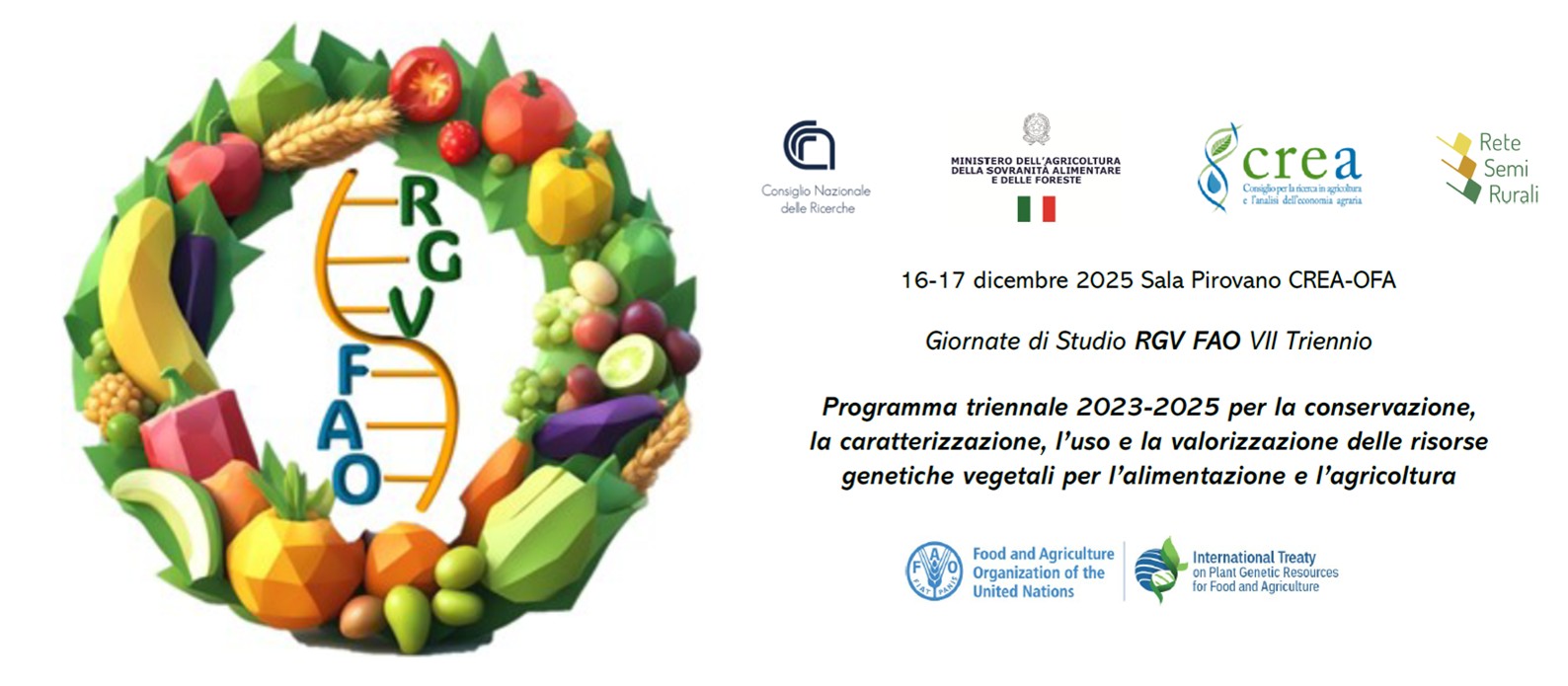 VII triennio del programma RGV-FAO. Giornate studio al CREA