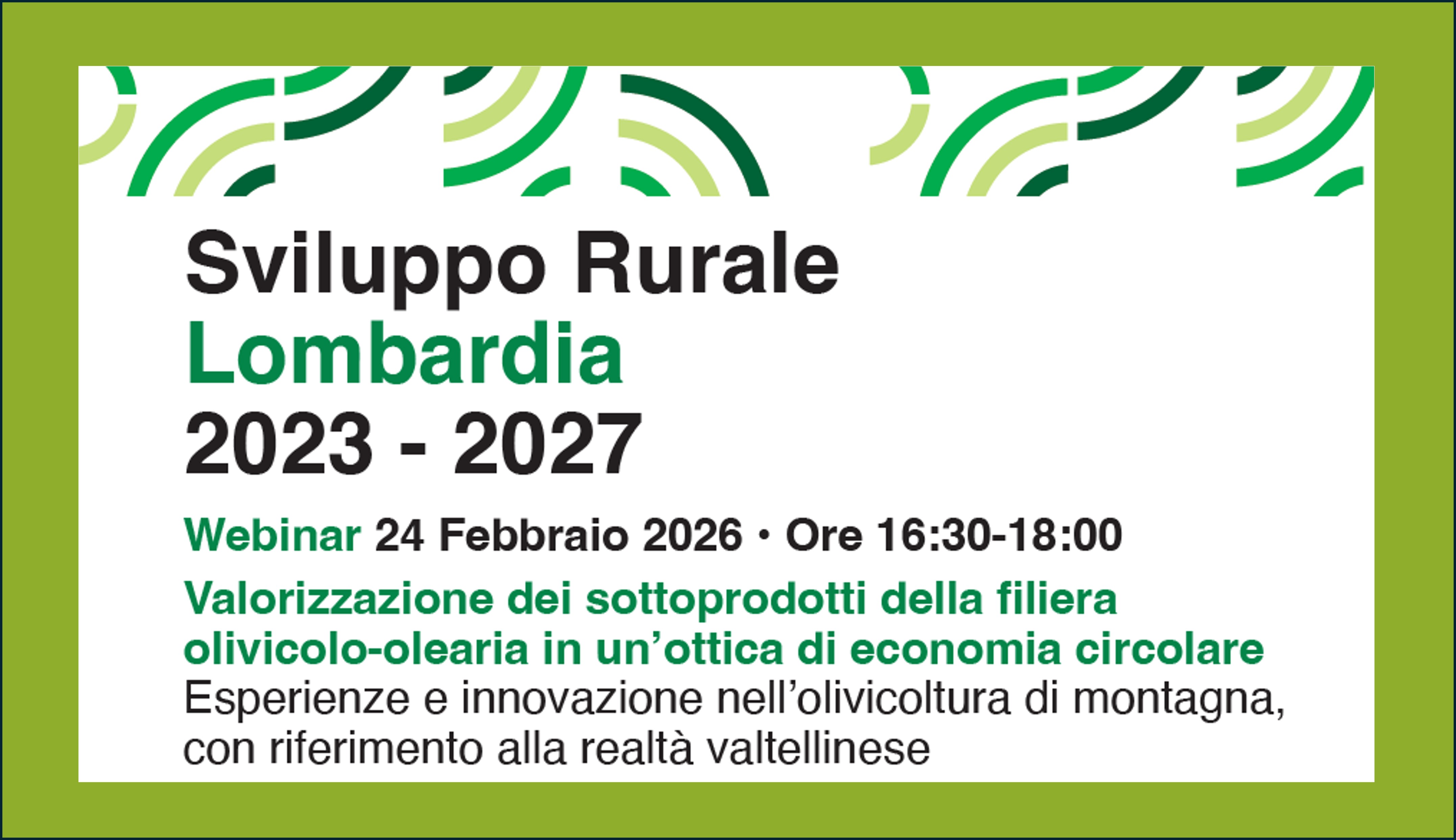 Valorizzazione dei sottoprodotti della filiera olivicolo-olearia in un&rsquo;ottica di economia circolare